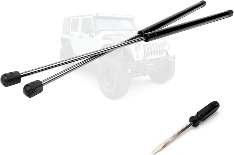 JSTEE Rear Window Glass Lift Supports Shock Struts Compatible with Jeep Wrangler 2011-2017, Wrangler JK 2018, Sport Utility with Factory Top only - 68068261AA(2PC Set),with Screwdriver for Install - Image 1